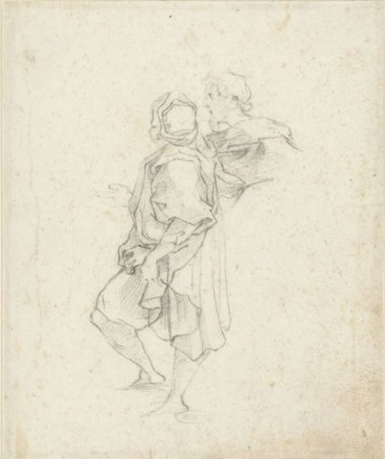 Sketch of two standing men