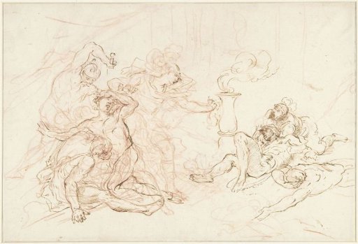 Theseus (?) slays his enemies