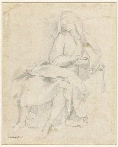 Seated young woman