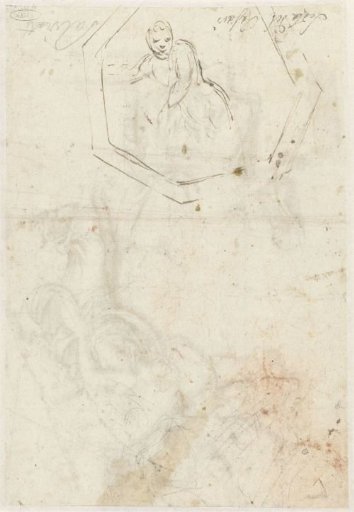Figure in a seven-sided frame