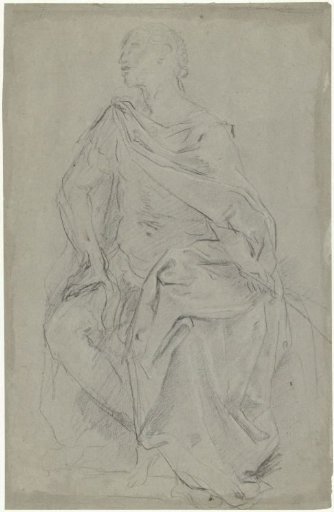 Study for a Seated Crowned Figure