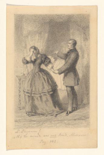 Married couple at the deathbed of their child