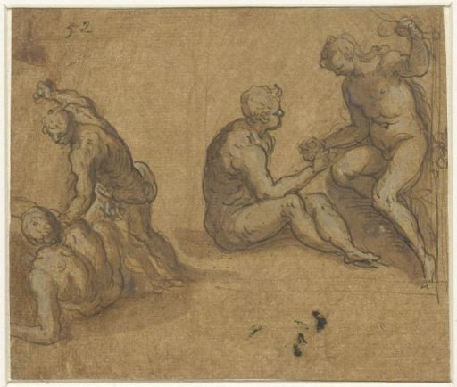 Adam and Eve Under the Tree and Cain Killing Abel