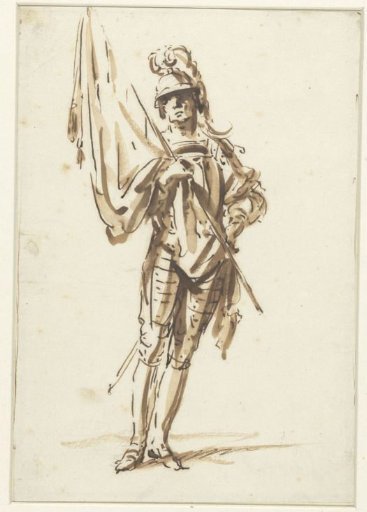 Standing standard-bearer