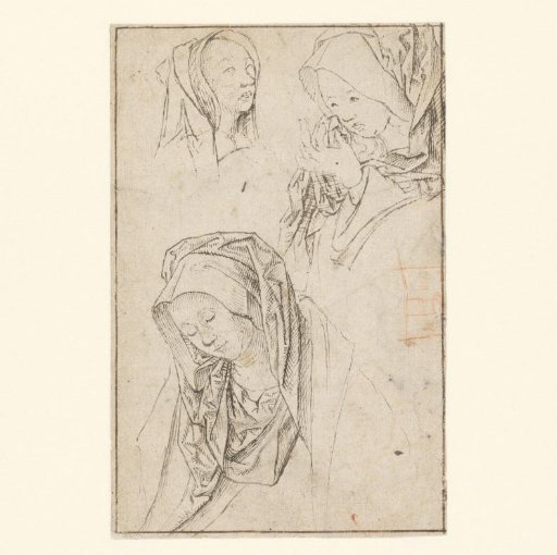 Heads of Three Mourning Women