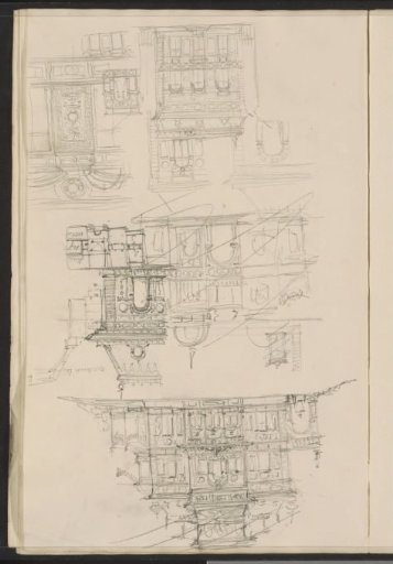 Designs for the façade of a building