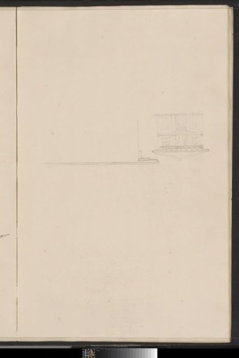 Elevation of a building façade with a pediment