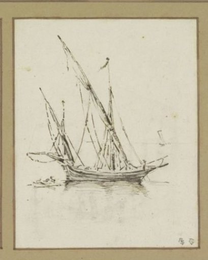 Ship with two masts