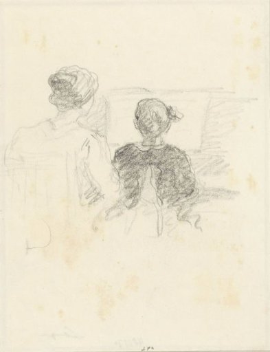 Mrs. Lebasque and her little girl at the piano