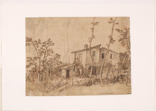 Italian farmstead by a stream