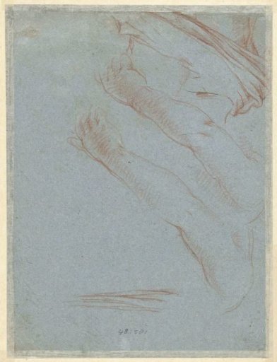 Two studies of an arm and a garment