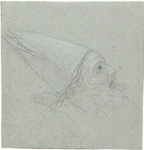 Head of a Bishop Looking Up, and Profile