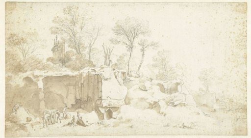 The excavation of ancient ruins
