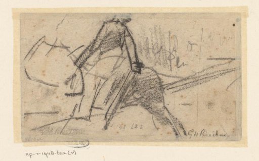 Sketch of man on horseback
