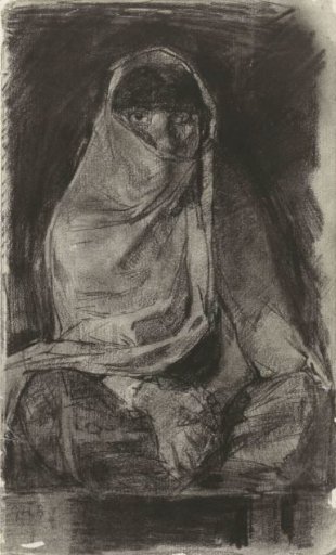 Veiled Arab woman