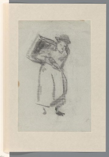 Sketch of a person with a load on their back