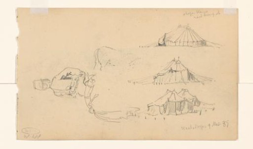 Tents and a Cavalryman at Waalsdorp
