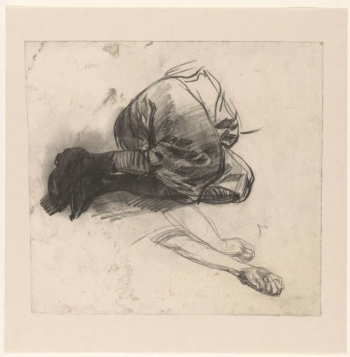 Study of the legs and arms of a reclining woman