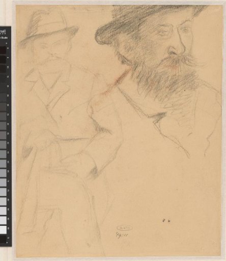 Two sketches of a man