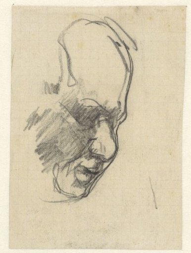 Man's Head, Facing Right