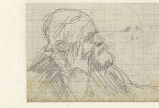 Head of a Man with a Beard, Facing Right