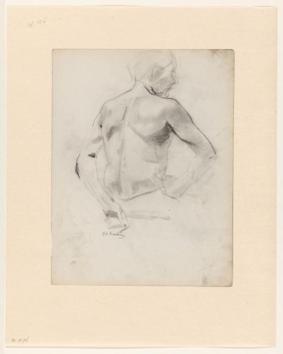 Seated nude, seen from the back