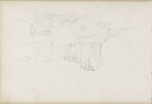 Landscape, possibly with buildings
