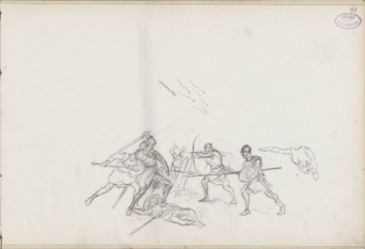 Fighting soldiers with various weapons