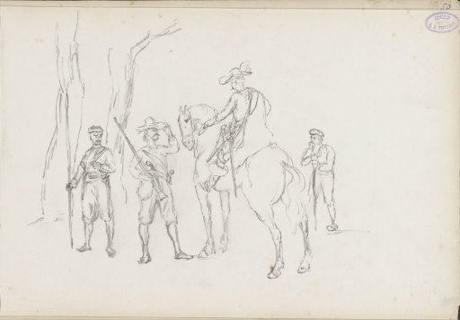 Soldiers with a rider