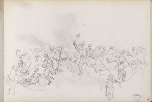Fighting soldiers, on foot