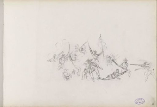 Fighting soldiers, on foot