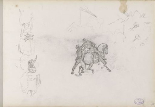 Study sheet, among others with ammunition and soldiers