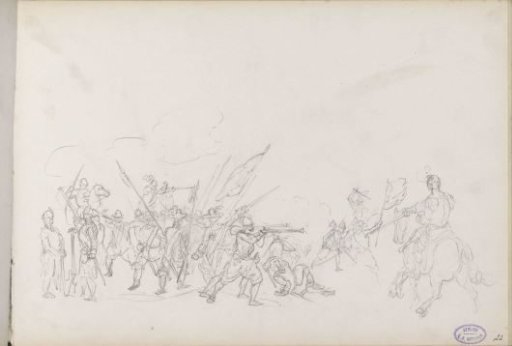 Fighting soldiers with various weapons