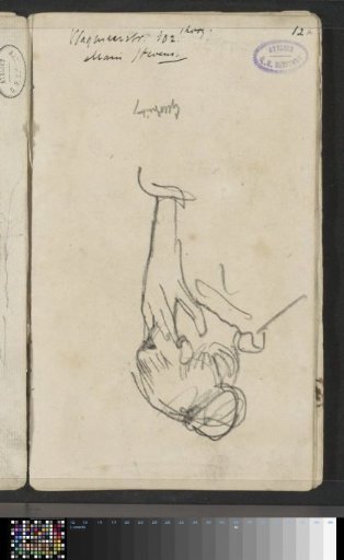Woman with a hand to her face, in profile