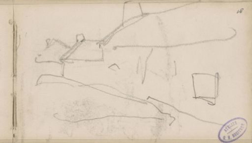 Buildings, possibly farmhouses