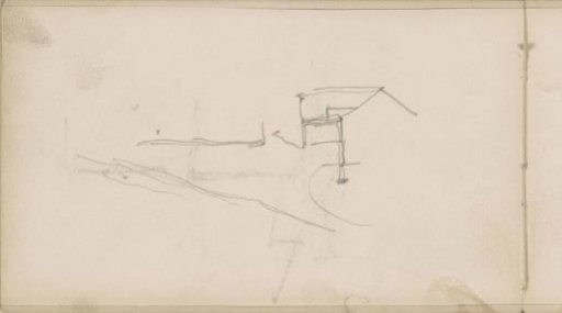 Study, possibly of a cart on the beach