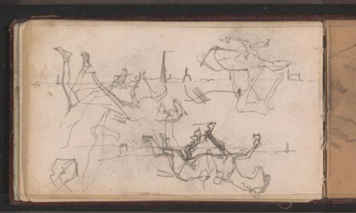 Study sheet with horses and legs
