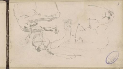 Hindquarters of a dog and a girl with a hat