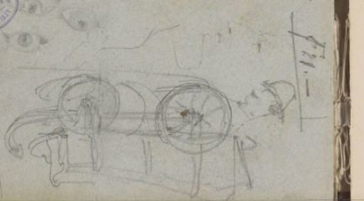Figure studies and a wagon