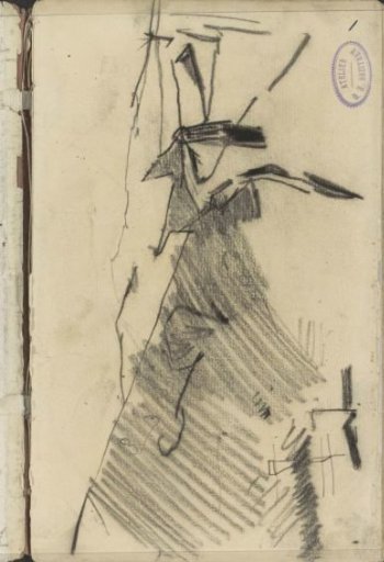Figure on a path, possibly in a dune landscape
