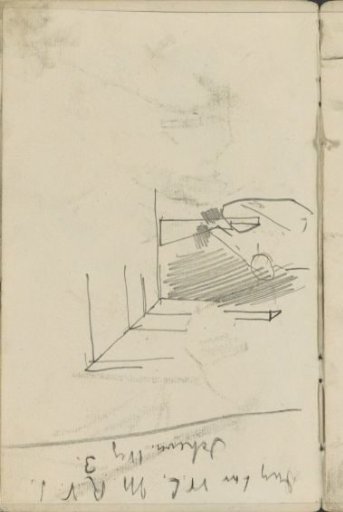 Figure under a shelter
