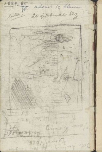 Composition study of a figure in a landscape