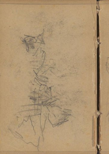 Study, possibly of a landscape with horses