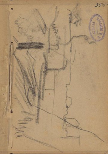 Study sheet, possibly including architectural studies