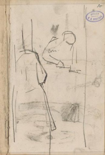 Standing woman and a seated figure