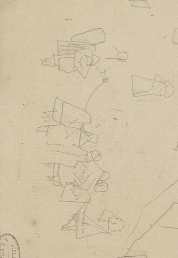 Group of figures, possibly playing children