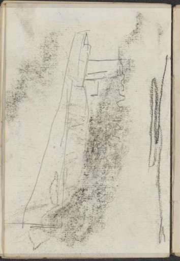 Study, possibly of a ship for a building