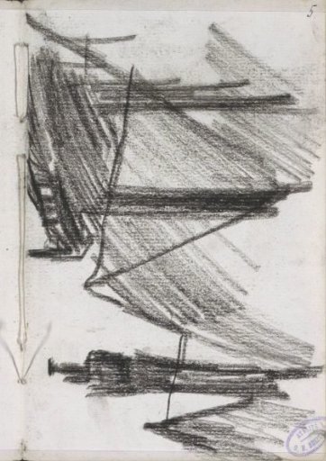 Study, possibly of ships