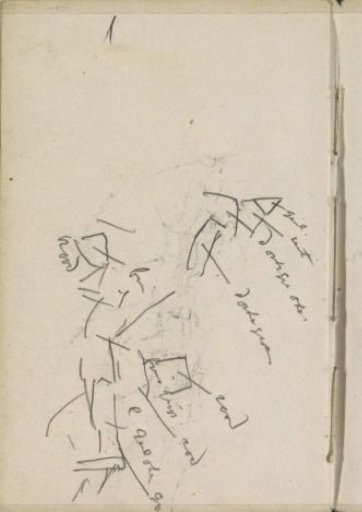 Study sheet, possibly with boats