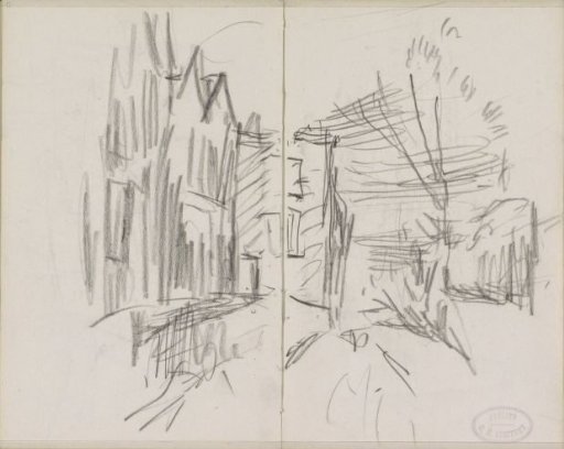 View of a street, possibly the Nieuwe Teertuinen in Amsterdam
